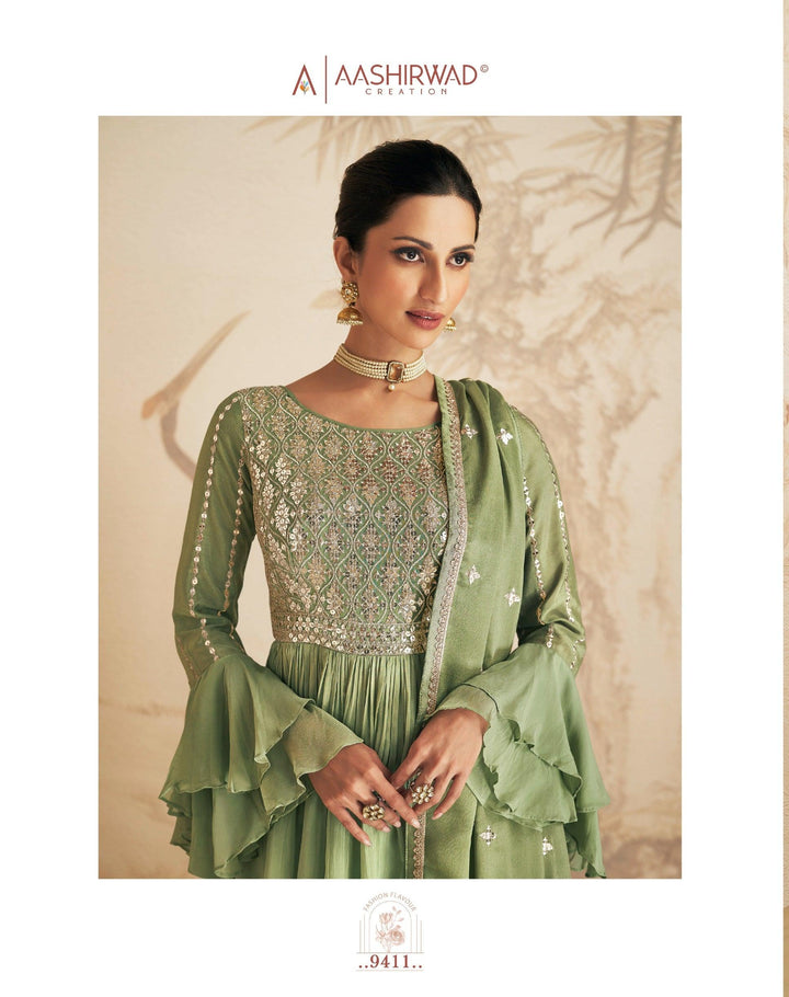 Mehendi Function Wear Palazzo Suit - Fashion Nation