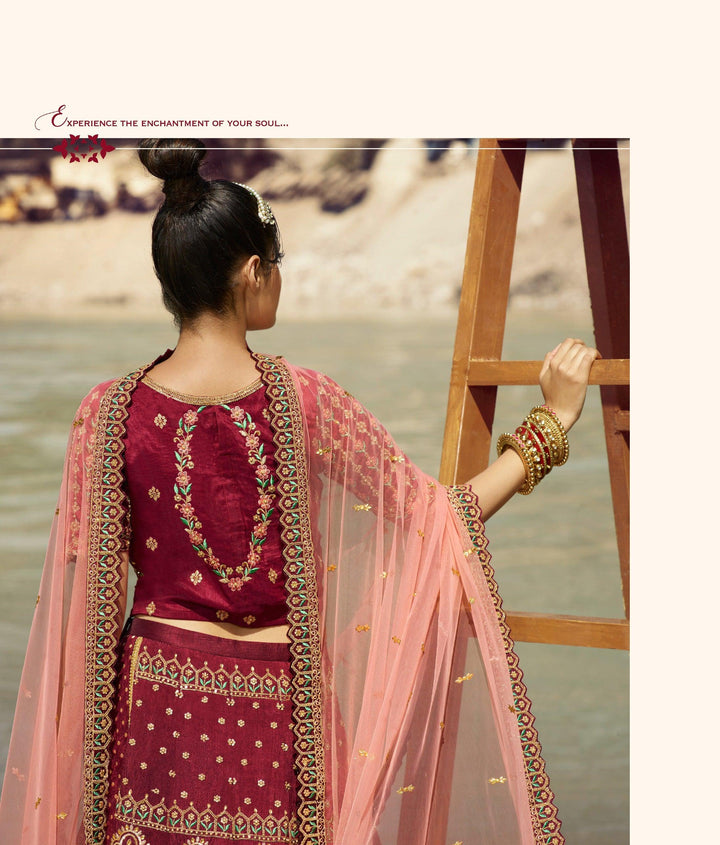 Marriage Party Wear Layered Lehenga - Fashion Nation