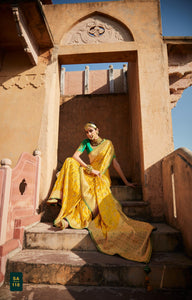 Haldi Function Wear Silk Saree