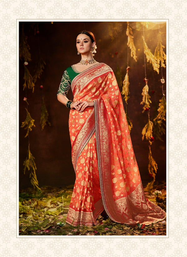 Engagement Wear Ethnic Silk Saree - Fashion Nation