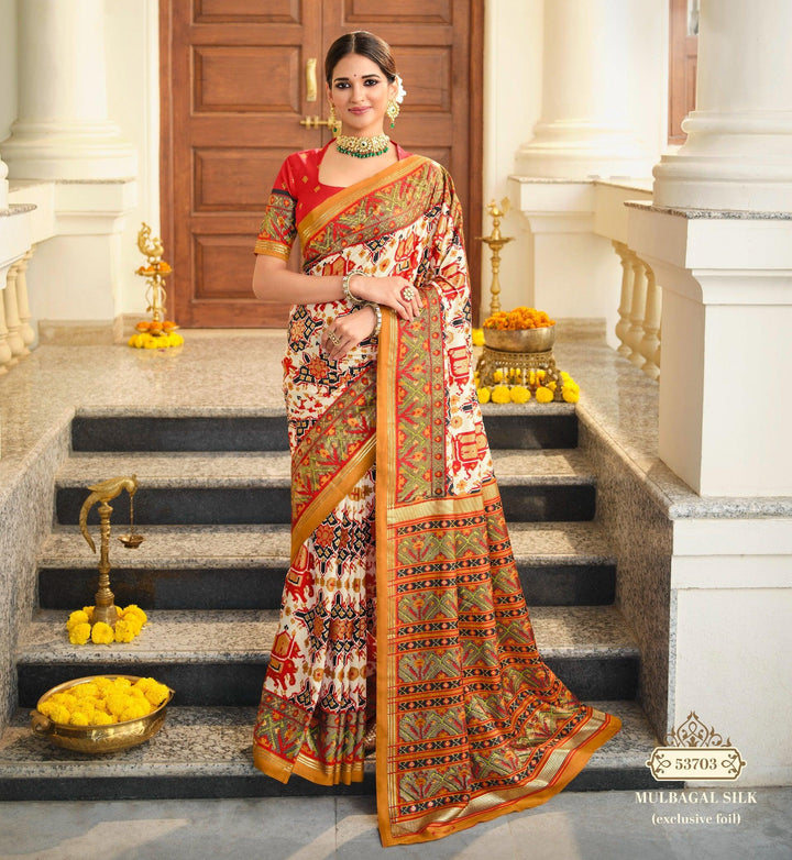 Shaadi Functions Wear Patola Silk Saree - Fashion Nation