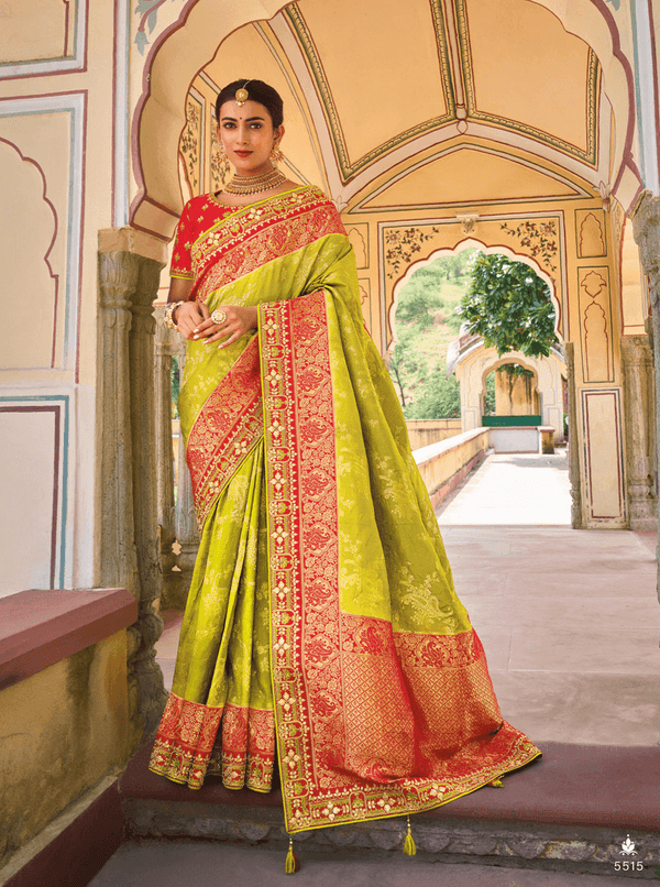 Sangeet Wear Silk Gota Patti Sari - Fashion Nation