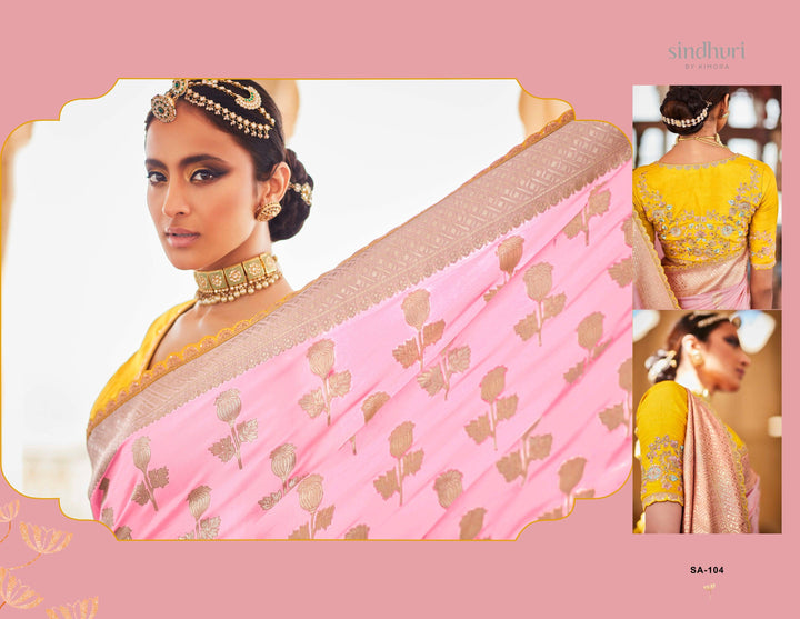 Engagement Wear Designer Silk Saree - Fashion Nation