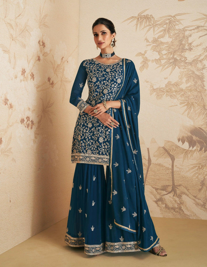 Indian Party Wear Designer Palazzo Suit - Fashion Nation